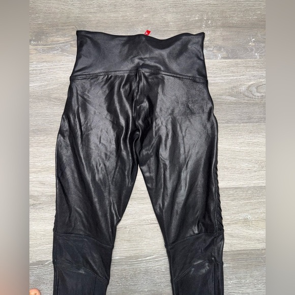 SPANX FAUX LEATHER MOTO LEGGINGS size M - Picture 11 of 13